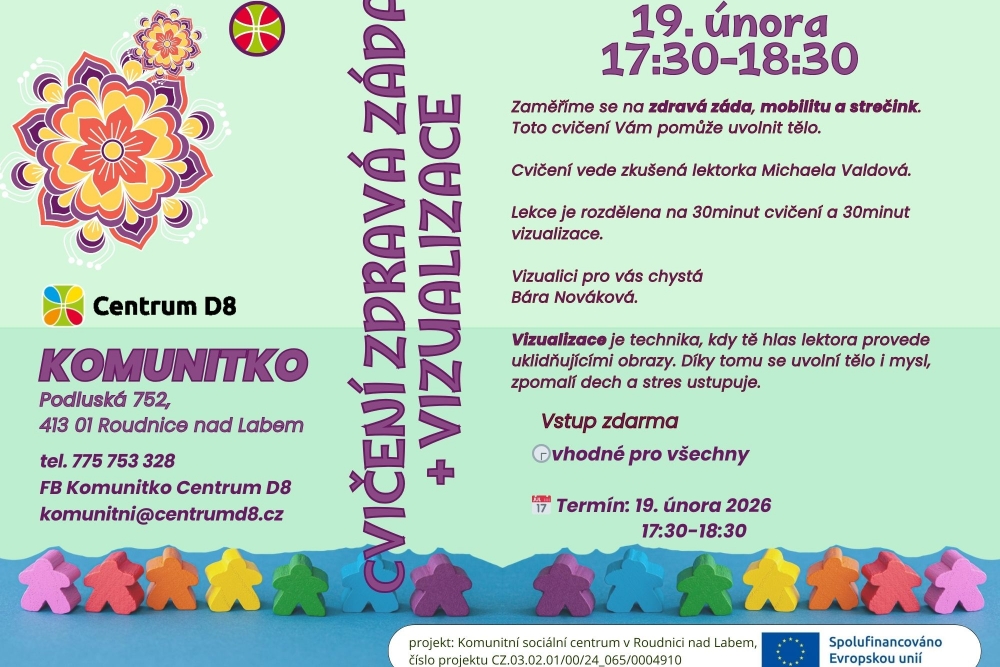 cvičení Zdravá záda + Vizualizace