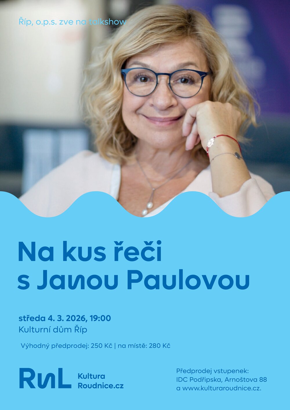 Plakát – Na kus řeči s Janou Paulovou