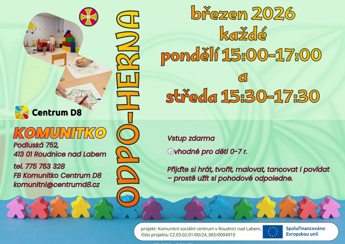 Plakát – odpo-herna v Podluské po+st