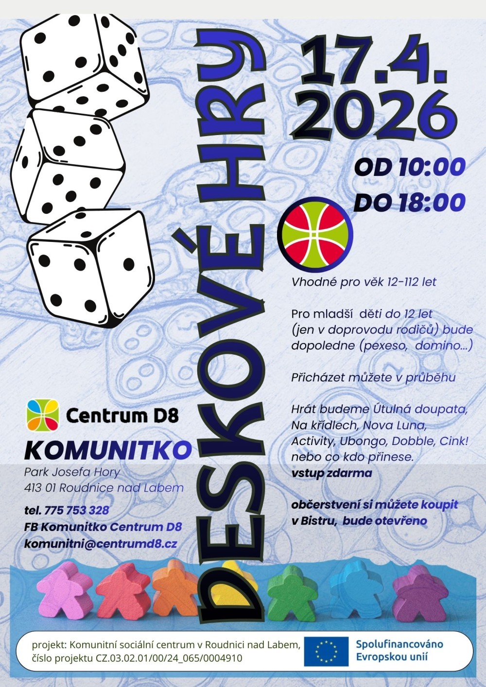 Plakát – Deskové hry v parku Josefa Hory