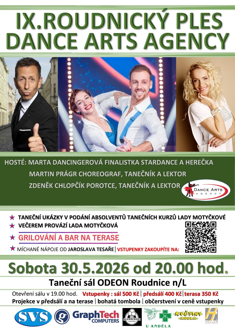 Plakát – IX.Roudnický ples Dance Arts Agency