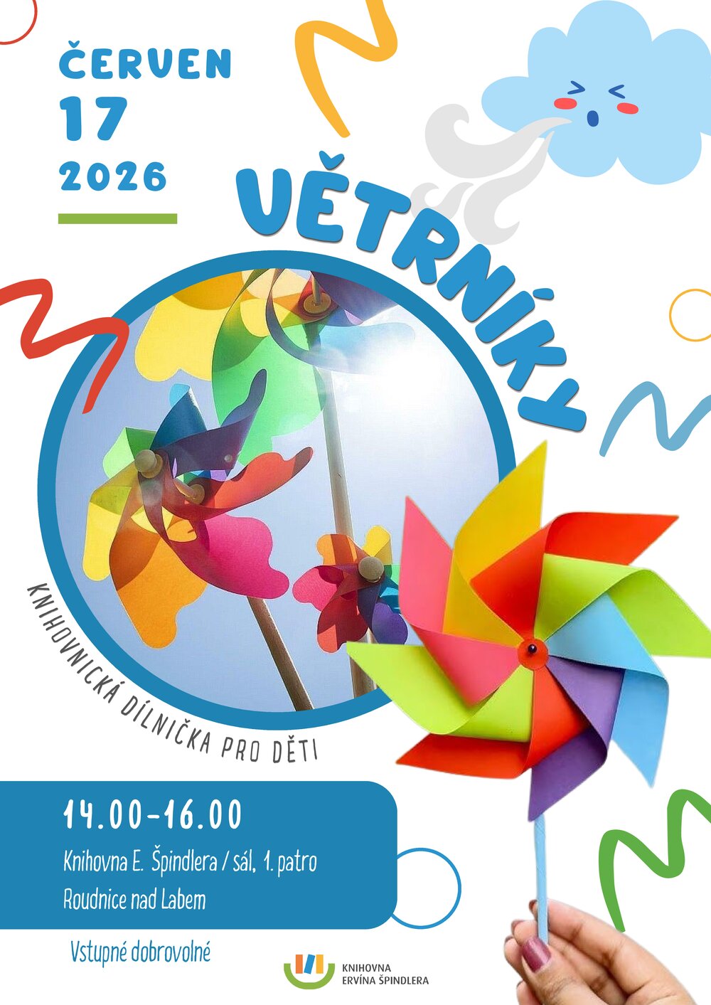 Plakát – Knihovnické dílničky - Větrníky
