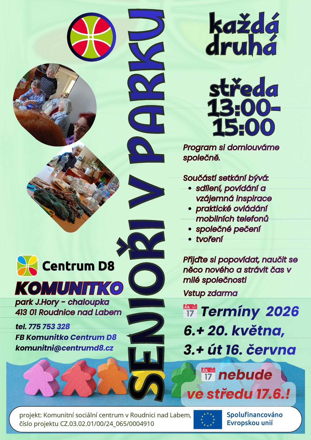 Plakát – senioři v parku 3.+ út 16. června