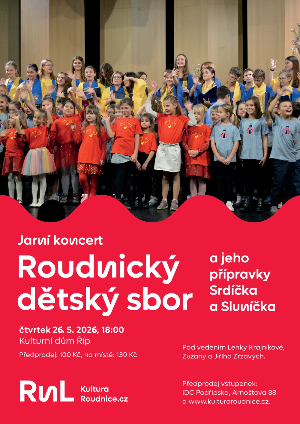 Plakát – Jarní koncert Roudnického dětského sboru - Srdíčka a Sluníčka