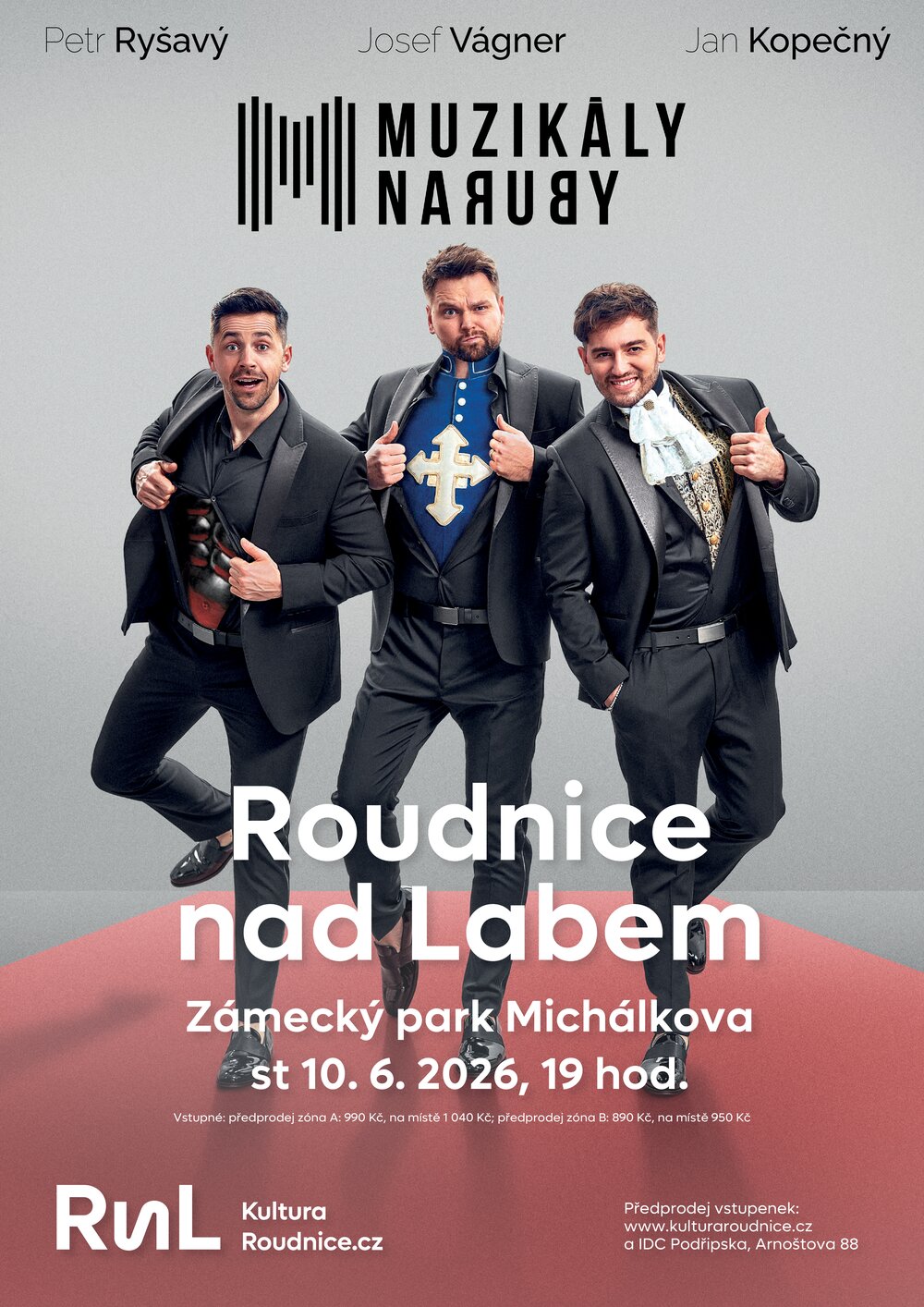 Plakát – Muzikály naruby - J. Vágner, P. Ryšavý, J. Kopečný