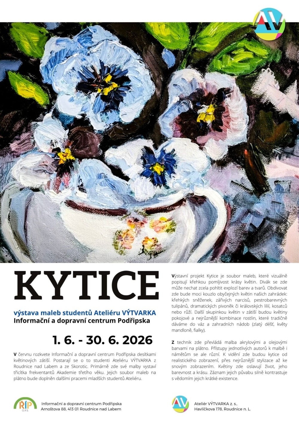 Plakát – Kytice / Ateliér VÝTVARKA (výstava)