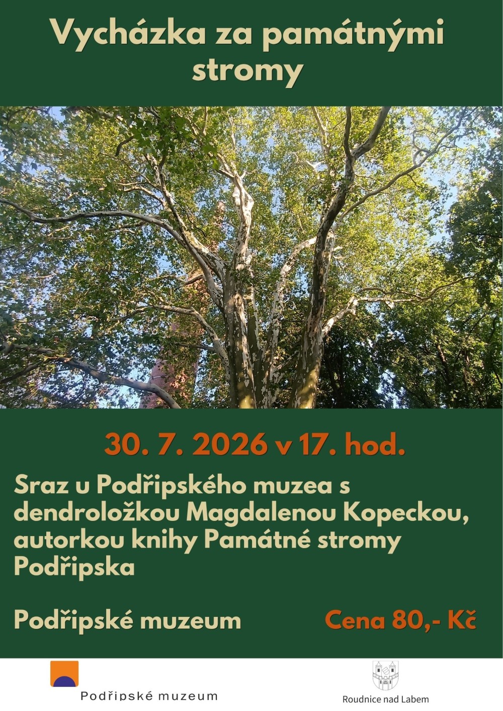 Plakát – Vycházka za památnými stromy v Roudnici nad Labem