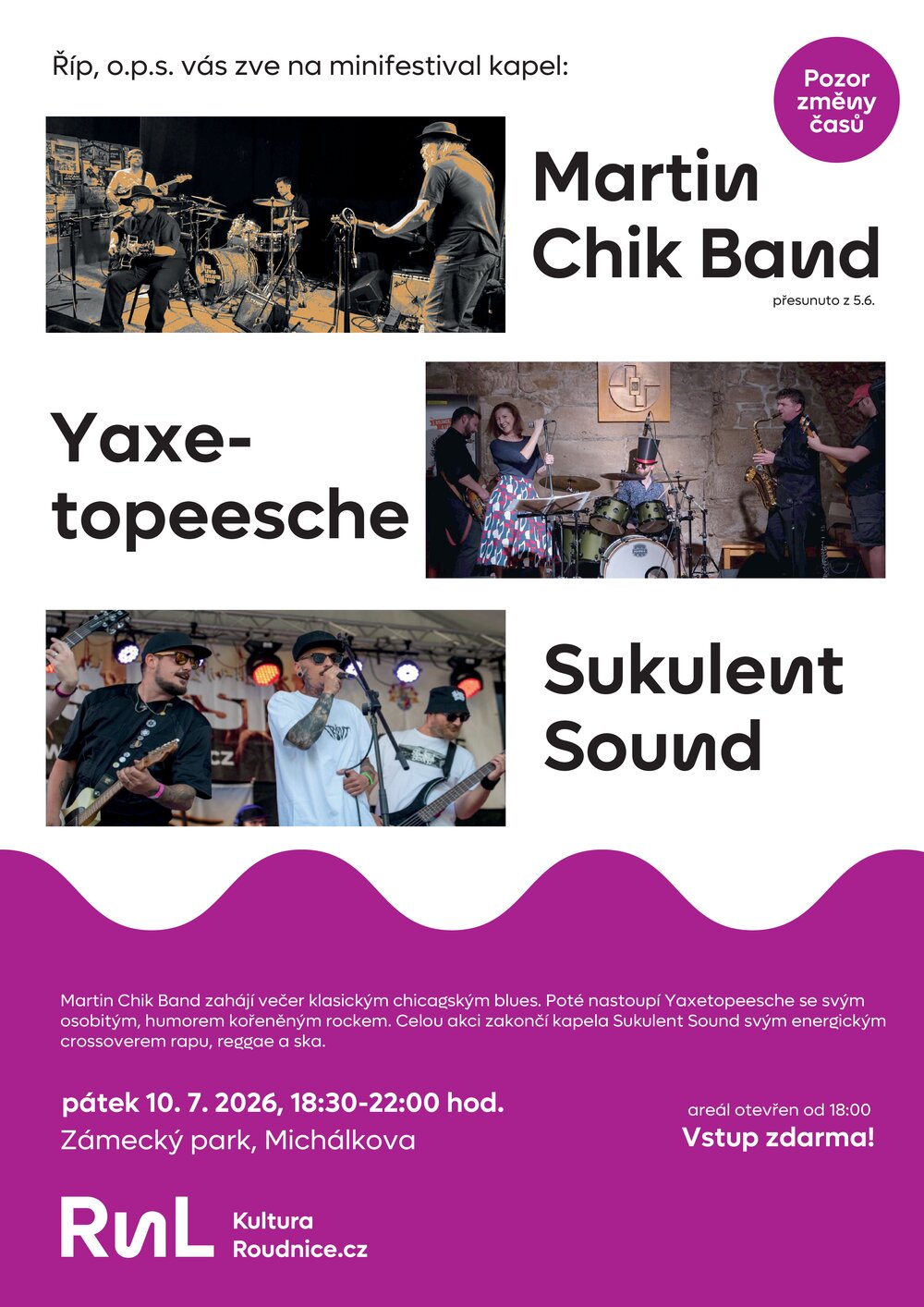 Plakát – Martin Chik Band/Yaxetopeesche/Sukulent Sound