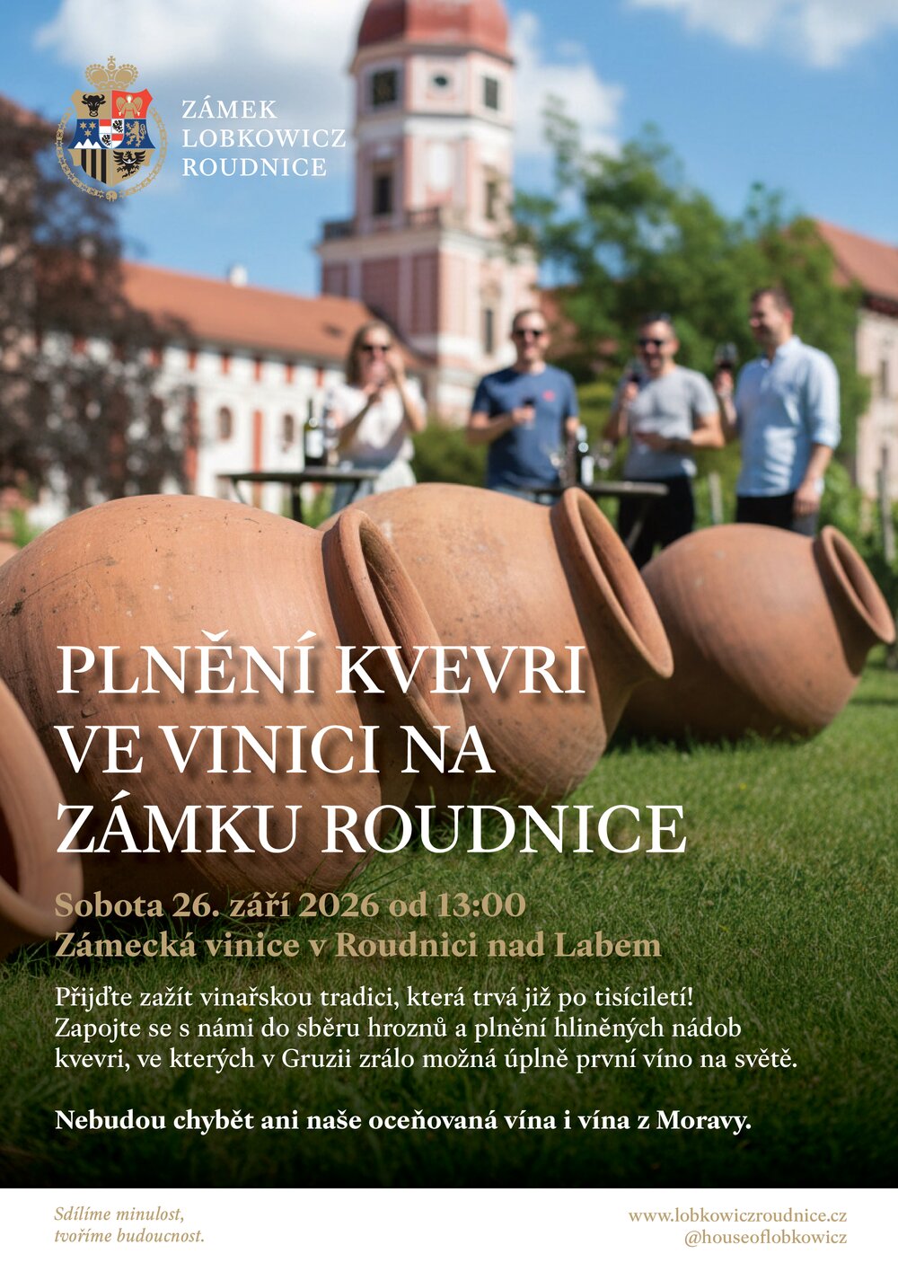 Plakát – Plnění kvevri na zámecké vinici