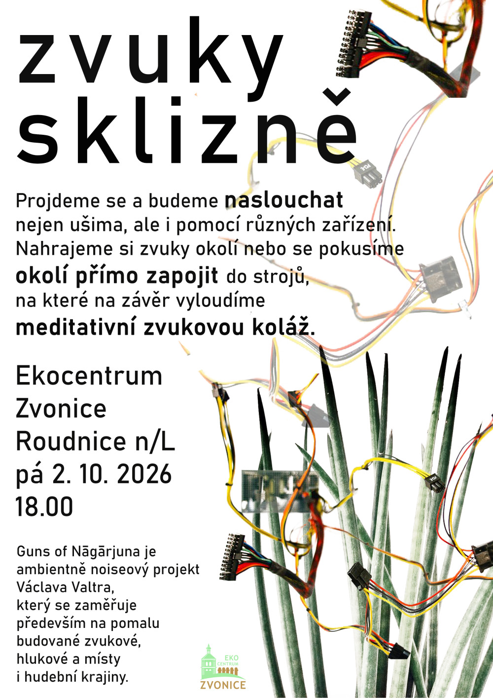 Plakát – ZVUKY SKLIZNĚ – zvuková meditace