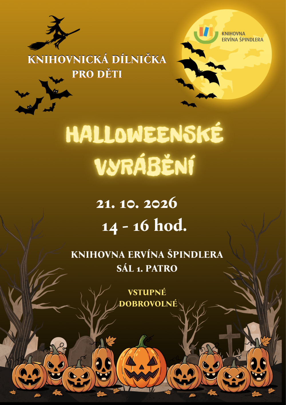Plakát – Knihovnické dílničky - Halloween
