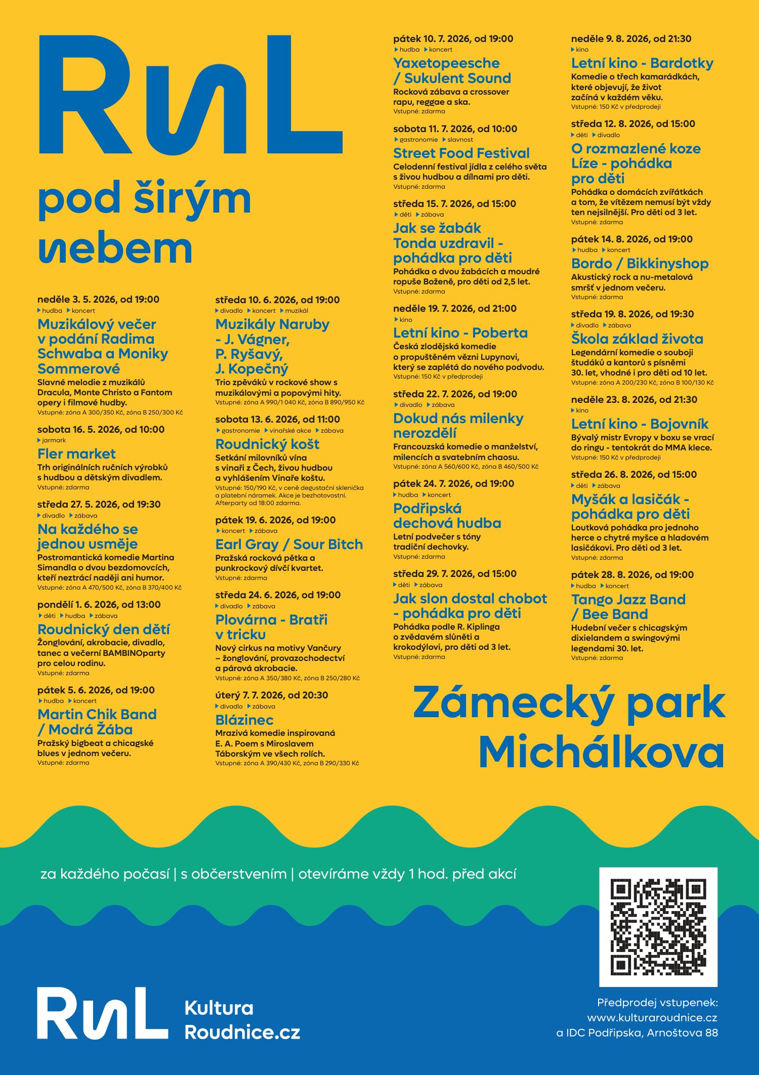 Roudnice pod širým nebem — letní program v zámeckém parku